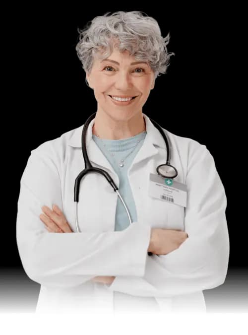 Smiling certified clinician ready to help with your lab testing